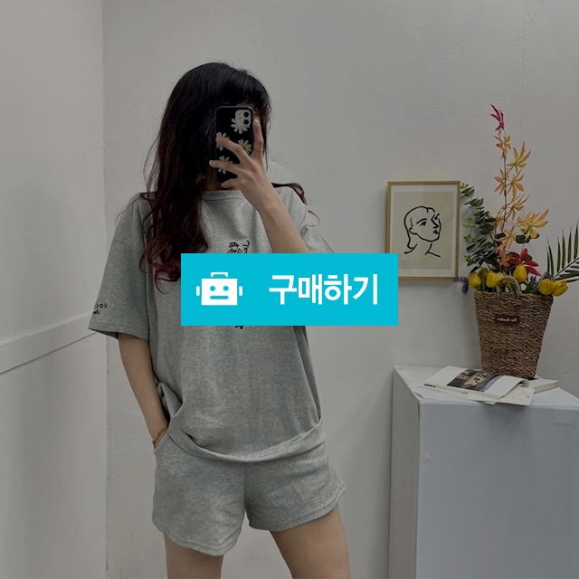 남녀공용 맨즈 레터링 자수 롱 반팔 티셔츠 / 민클로즈 / 디비디비 / 구매하기 / 특가할인