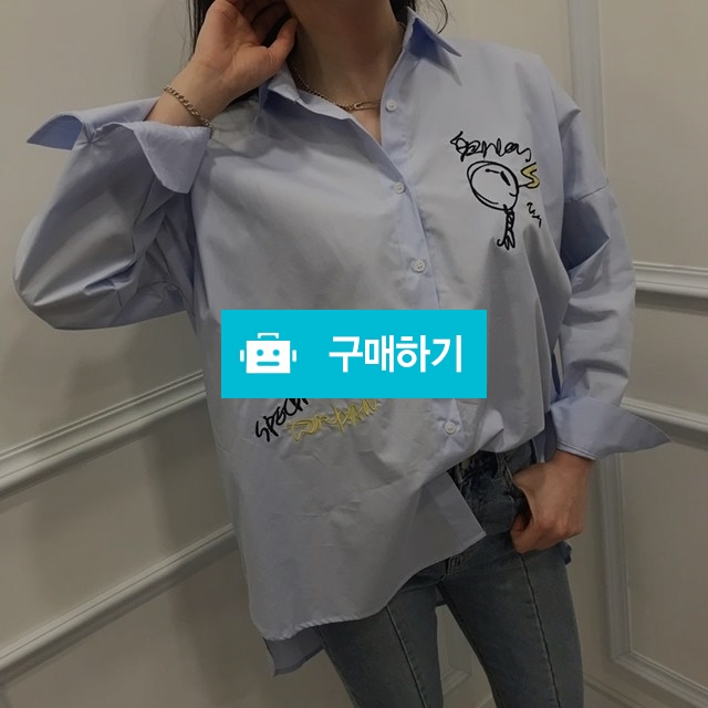 자수 언발 롱 박시 오버핏 셔츠 남방 / 라벨르스타일 / 디비디비 / 구매하기 / 특가할인