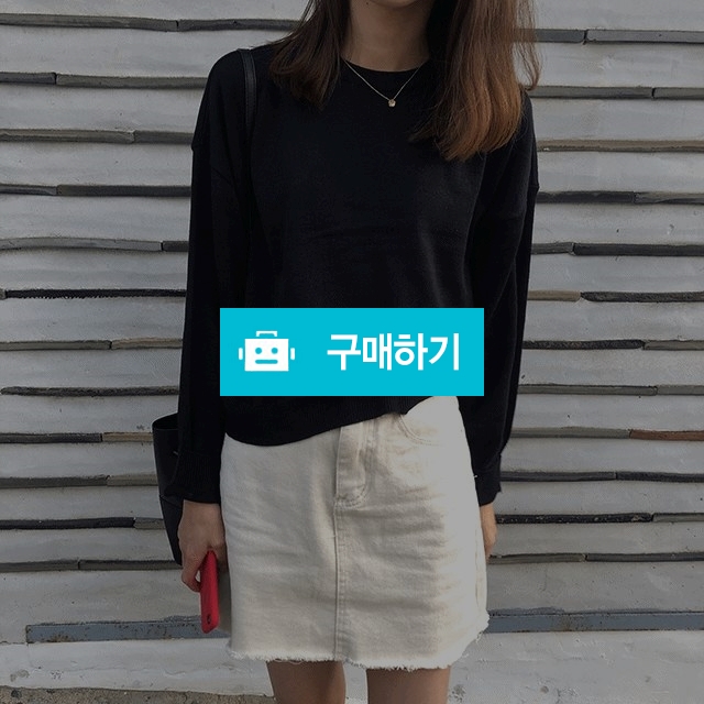 간절기 데일리 라운드넥 크롭 니트 / 에클 / 디비디비 / 구매하기 / 특가할인