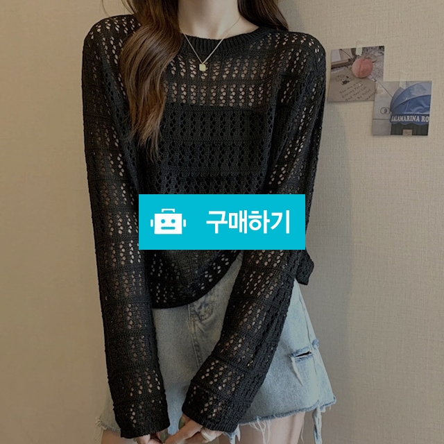 99TRADE 여성 그물니트티 커버업 여름 시스루 망사 긴팔 니트 레이어드룩 / 댕유마켓님의 스토어 / 디비디비 / 구매하기 / 특가할인