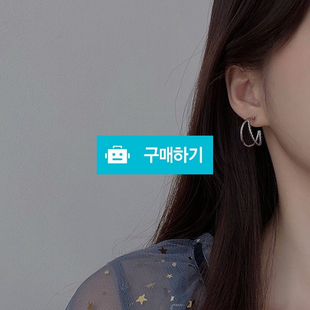[HO]꼬임 민무늬 두줄 링귀걸이 [은침] / elrismall님의 스토어 / 디비디비 / 구매하기 / 특가할인