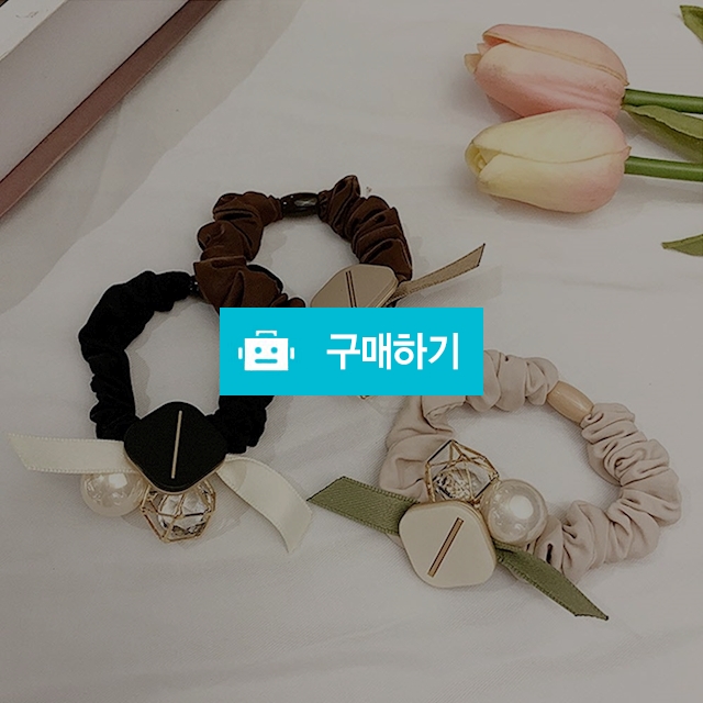 메탈 다이아 진주 헤어 머리끈 3p / 앤어바웃 / 디비디비 / 구매하기 / 특가할인