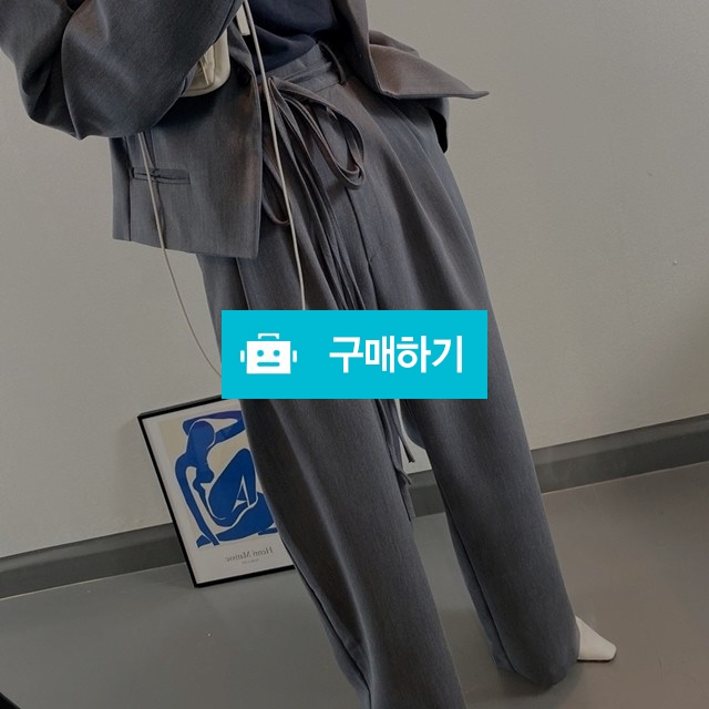 뒷밴딩 허리 스트링 와이드 벨트슬랙스(2colors) / SHINs SENSE / 디비디비 / 구매하기 / 특가할인