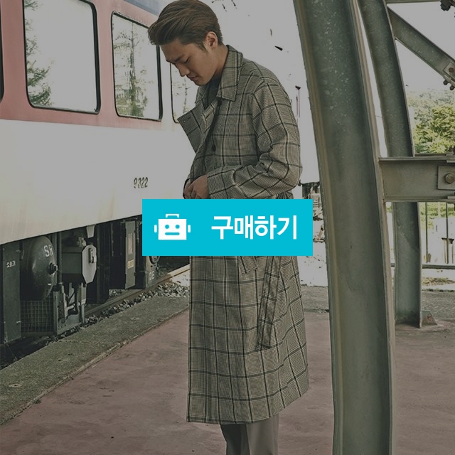 남자 봄 가을 미니멀 캐주얼 더블 체크 트렌치 코트 / 산타마르크님의 스토어 / 디비디비 / 구매하기 / 특가할인