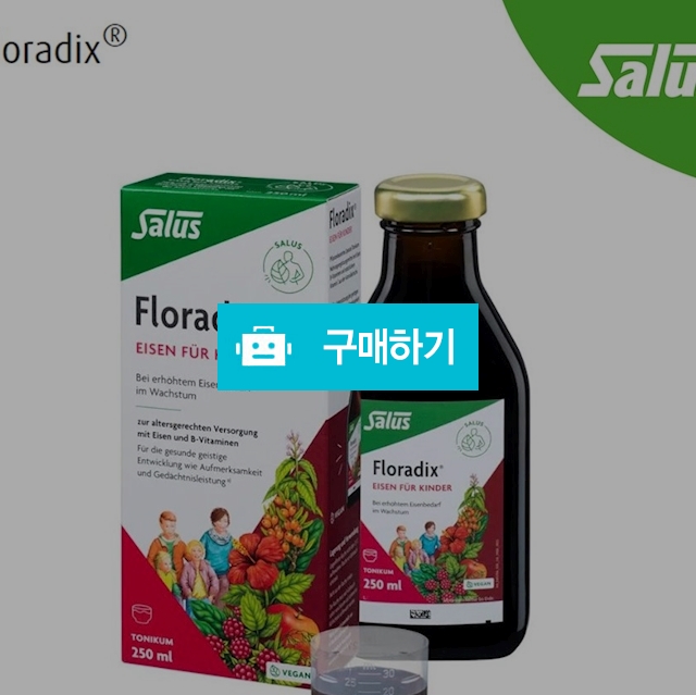 독일 살루스 철분 엽산 플로라딕스 킨더 Floradix kinder 250ml 어린이용 독일직배송 / 이프라임샵님의 스토어 / 디비디비 / 구매하기 / 특가할인