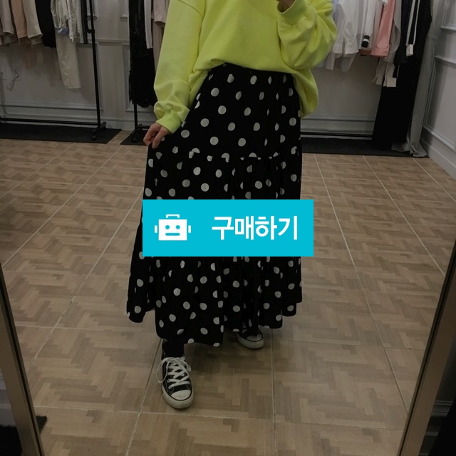 도트 3단 밴드 롱 주름 스커트 / 라벨르스타일 / 디비디비 / 구매하기 / 특가할인