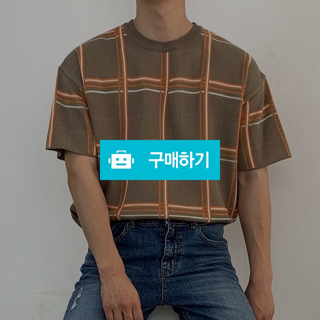 린넨 체크 오버핏 반팔 니트 / 엠더블유님의 스토어 / 디비디비 / 구매하기 / 특가할인