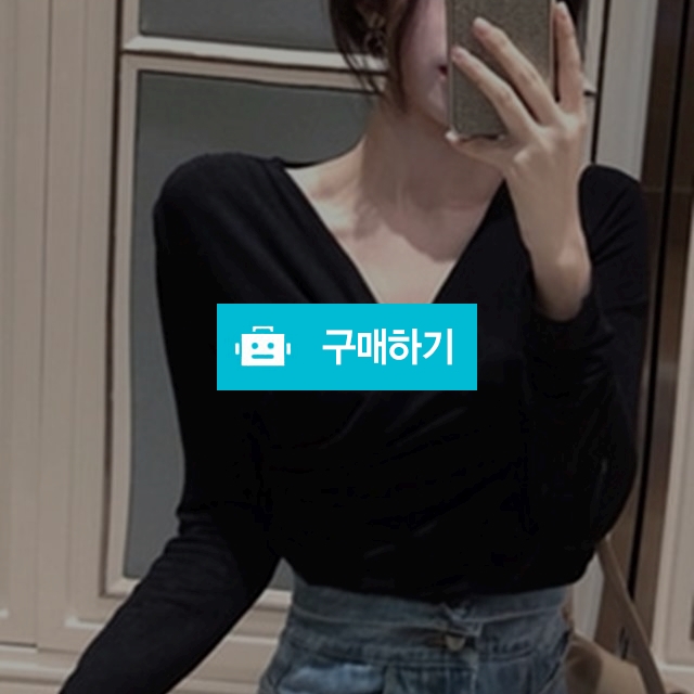 브이넥 랩 티셔츠 / 진엘리야 / 디비디비 / 구매하기 / 특가할인