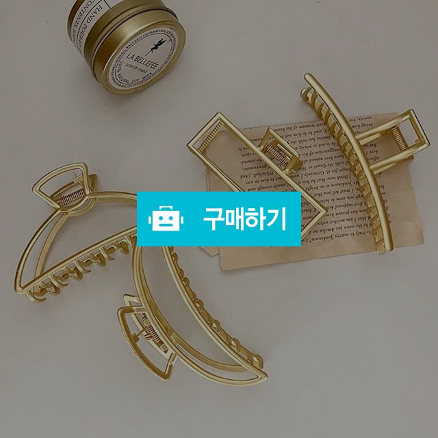 메탈 골드라인 헤어 집게핀 4p / 앤어바웃 / 디비디비 / 구매하기 / 특가할인