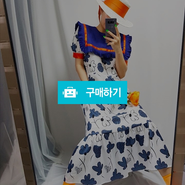 유니크 세일러 빅카라 플라워 롱원피스 (블루) / 2915(입구싶오)님의 스토어 / 디비디비 / 구매하기 / 특가할인