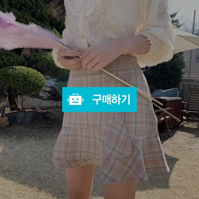 프릴 언발 랩 체크 스커트 / 잇츠스트릿 / 디비디비 / 구매하기 / 특가할인