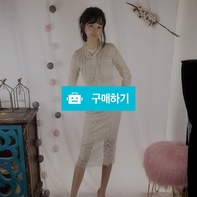 셀프웨딩 레이스 슬림 롱원피스 / 오요샵 / 디비디비 / 구매하기 / 특가할인