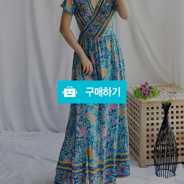 에스닉 페이즐리 롱 랩원피스 / 라비융 RaviYung / 디비디비 / 구매하기 / 특가할인