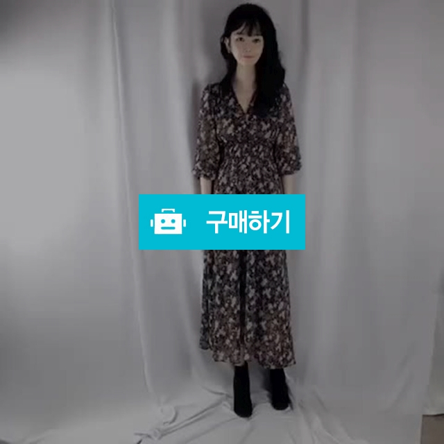 가을 플라워 롱 원피스 / 오요샵 / 디비디비 / 구매하기 / 특가할인