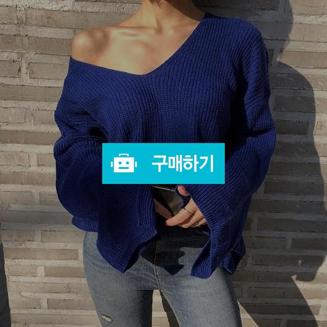 트임 브이넥 루즈핏 니트 티셔츠 / 와이민 / 디비디비 / 구매하기 / 특가할인