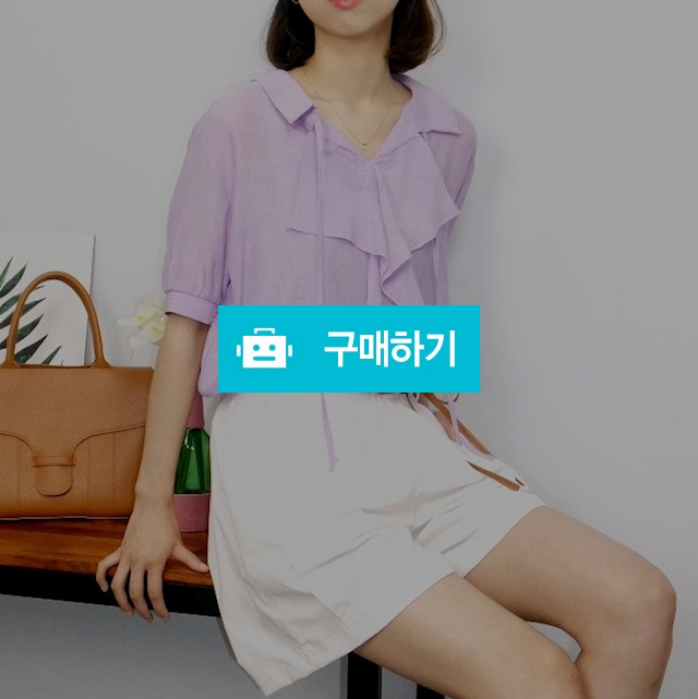 양면 프릴 카라 여름 반팔 블라우스 / ctrust님의 스토어 / 디비디비 / 구매하기 / 특가할인