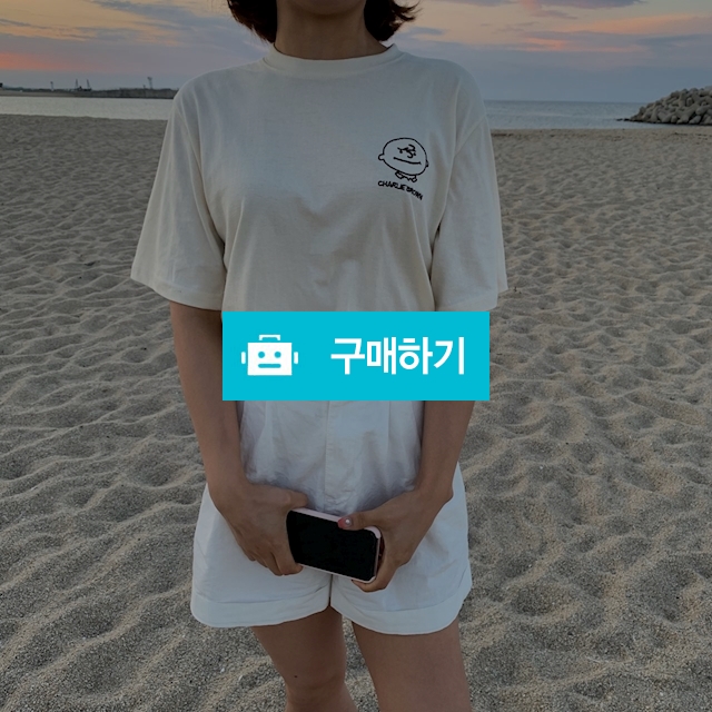 캐릭터 자수 베이직 반팔 티셔츠 / 숨띵 / 디비디비 / 구매하기 / 특가할인
