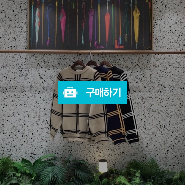 체크 오버핏 라운드 / 위버스코 / 디비디비 / 구매하기 / 특가할인