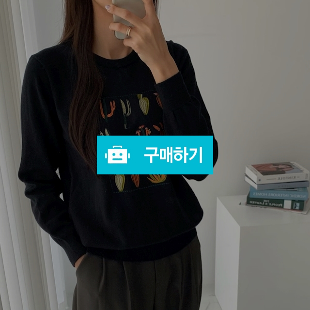 [MD추천!] 선인장 자수 라운드 긴팔 가을 니트 / 예븜클로젯 / 디비디비 / 구매하기 / 특가할인