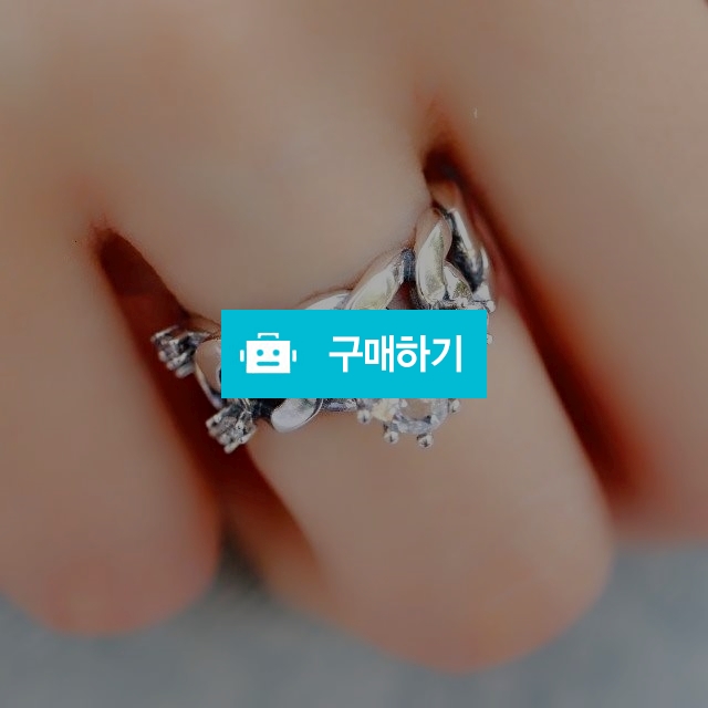 크리스탈 큐빅 포인트 총총 실버 체인 반지 / 쫑실버 / 디비디비 / 구매하기 / 특가할인