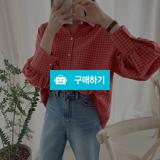 오버핏 캐쥬얼 버닝 소매 셔링 체크 남방 셔츠 / 쏘울미의 톡톡 스타일 / 디비디비 / 구매하기 / 특가할인