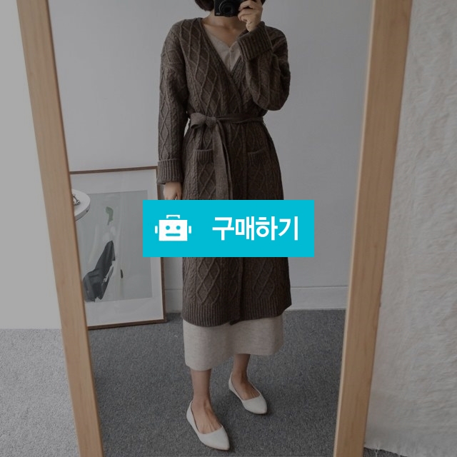 울70 꽈배기 롱니트가디건 루즈핏 코트 / 노블마인 / 디비디비 / 구매하기 / 특가할인