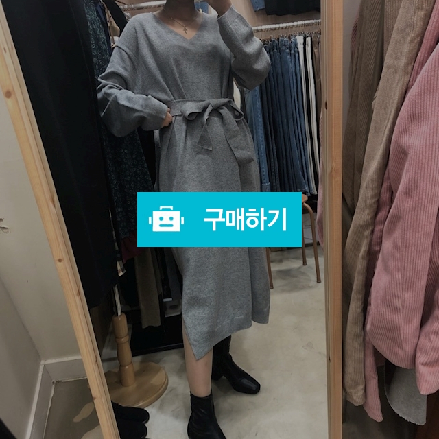 울 니트 랩 트임 롱원피스 / 윤벨르님의 스토어 / 디비디비 / 구매하기 / 특가할인