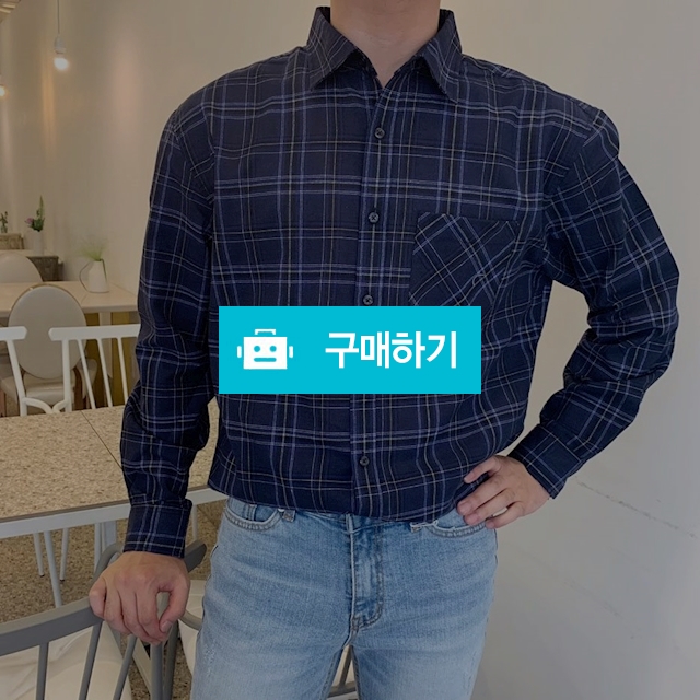 남자 간절기 오버핏 체크 셔츠 남방 4color / 그와그녀 / 디비디비 / 구매하기 / 특가할인