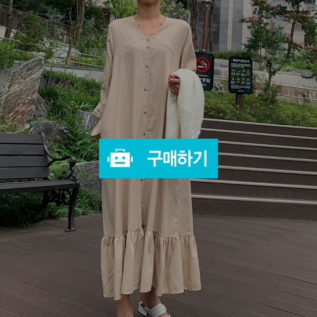 가을 브이넥 단추 플레어 롱원피스(2color) / 홍블리스토리2님의 스토어 / 디비디비 / 구매하기 / 특가할인