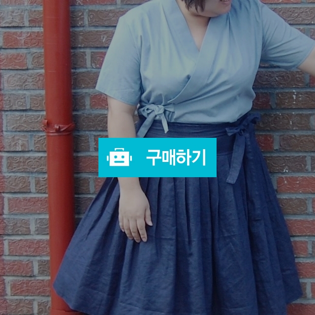 빅사이즈 생활한복 저고리 텐셀 하늘빛깔 / 한복과 커피 철릭공방 꽃길 / 디비디비 / 구매하기 / 특가할인