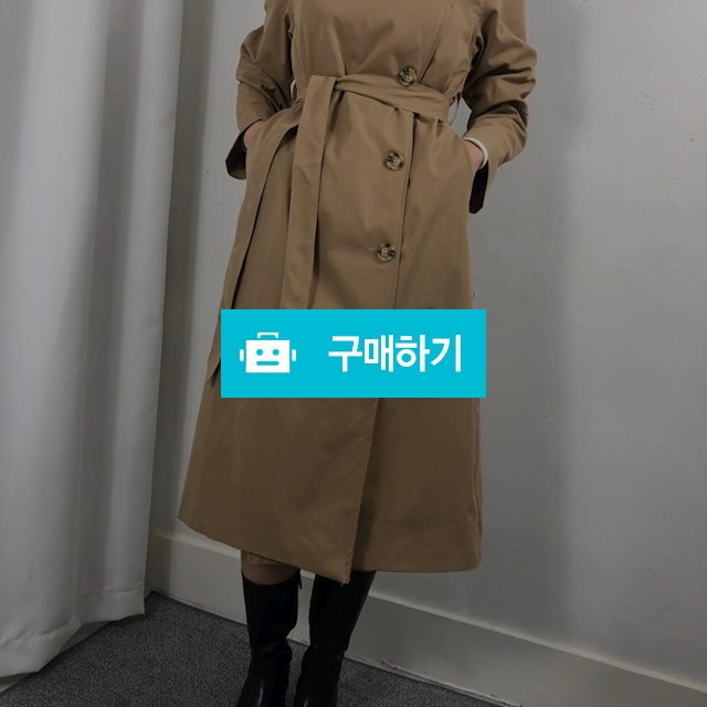 2컬러) 유니크 사선 단추 허리벨트 슬림핏 트렌치코트 / 비쥬비님의 스토어 / 디비디비 / 구매하기 / 특가할인