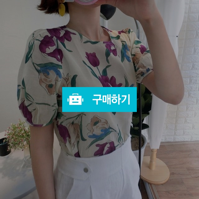 코튼 플라워 퍼프 블라우스 / minmin님의 스토어 / 디비디비 / 구매하기 / 특가할인