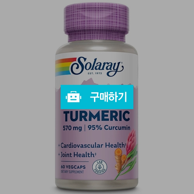 솔라레이 Turmeric Root Extract 600mg 60정 - Solaray / 캘리오피스 / 디비디비 / 구매하기 / 특가할인