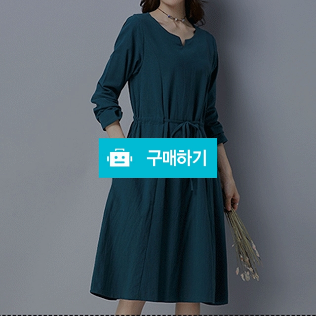 린넨 라운드 롱 원피스 / 러블리중 / 디비디비 / 구매하기 / 특가할인
