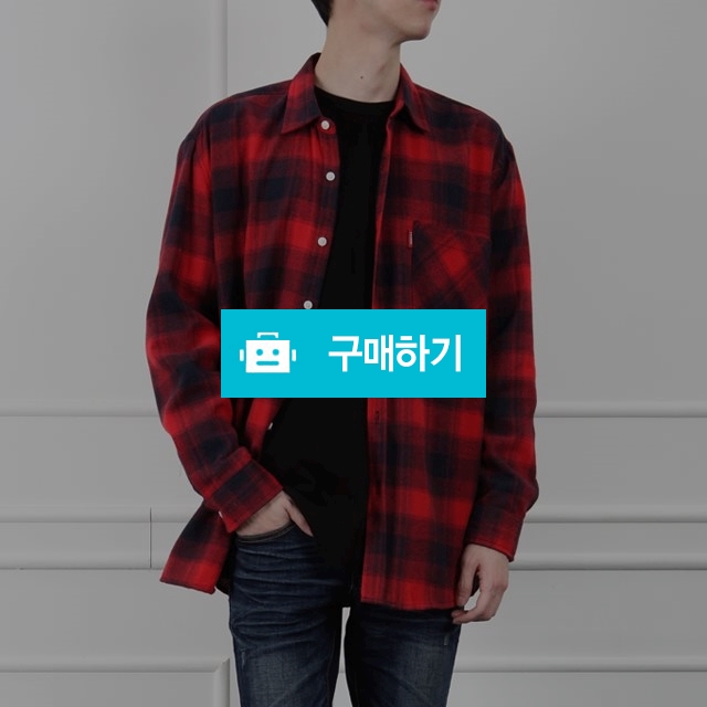 남자 겨울 체크 오버핏 코디 남방 레드 그린 / 드림스타일님의 스토어 / 디비디비 / 구매하기 / 특가할인
