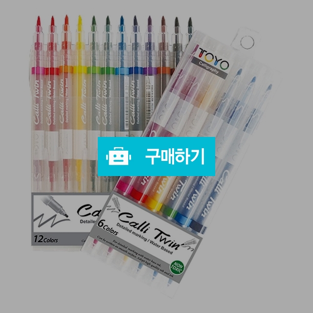 토요아트 캘리그라피 컬러링 토요 캘리 트윈펜 6색/12색 / 설래임 / 디비디비 / 구매하기 / 특가할인