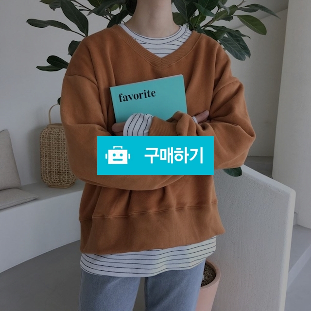 오버핏 양기모 쭈리 브이넥 맨투맨 / 쏘울미의 톡톡 스타일 / 디비디비 / 구매하기 / 특가할인