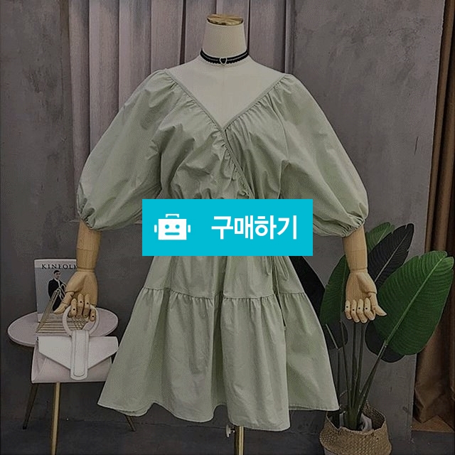 브이넥 퍼프 랩 미니원피스 / 모드페이지 / 디비디비 / 구매하기 / 특가할인