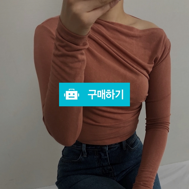 슬림 언발 오프숄더 셔링 스판 티 / 콩고님의 스토어 / 디비디비 / 구매하기 / 특가할인