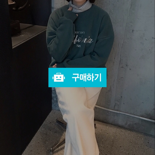 오버핏 레터링 기모 맨투맨 / jujame / 디비디비 / 구매하기 / 특가할인