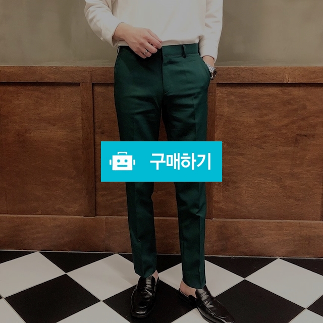 남성 녹색 간절기 10부 슬랙스 / 애프터제이님의 스토어 / 디비디비 / 구매하기 / 특가할인