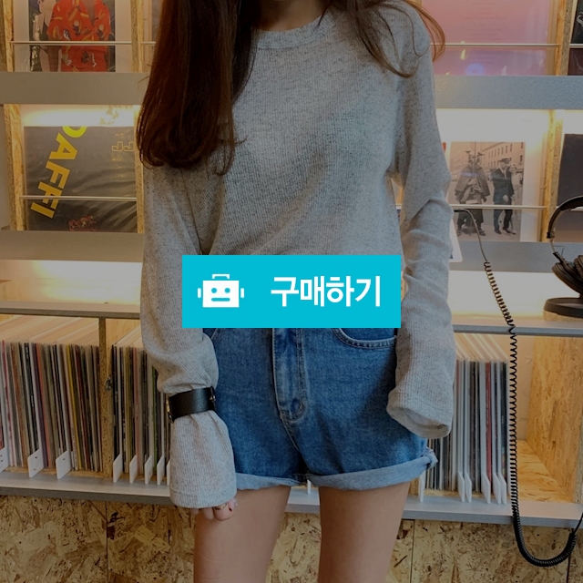 라운드 루즈핏 시스루 긴팔티셔츠 / 파이브룸 / 디비디비 / 구매하기 / 특가할인