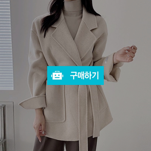 여성 허리끈 핸드메이드 울90 하프 코트 아이보리 카멜 블랙 3color / 티엘유님의 스토어 / 디비디비 / 구매하기 / 특가할인