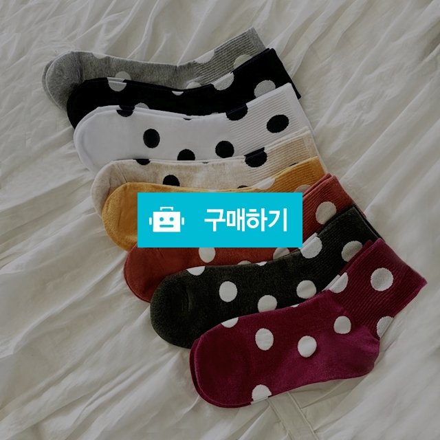 여성 폴카도트 밴딩 중목양말 5켤레/10켤레 / 앤어바웃 / 디비디비 / 구매하기 / 특가할인