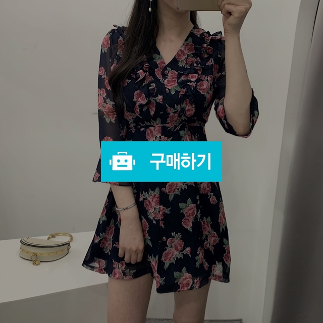 플라워 콩단추 미니원피스 / 럽엔 / 디비디비 / 구매하기 / 특가할인