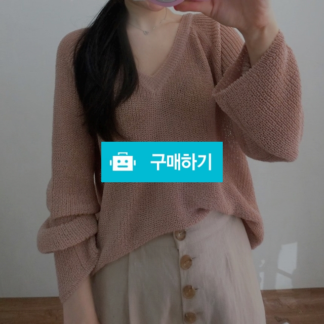 여름 시스루 루즈핏 브이넥 니트 / minmin님의 스토어 / 디비디비 / 구매하기 / 특가할인