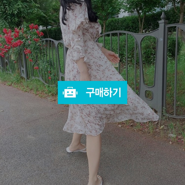쉬폰 플라워 러플 소매 프릴 원피스 / 꼬르니숑님의 스토어 / 디비디비 / 구매하기 / 특가할인