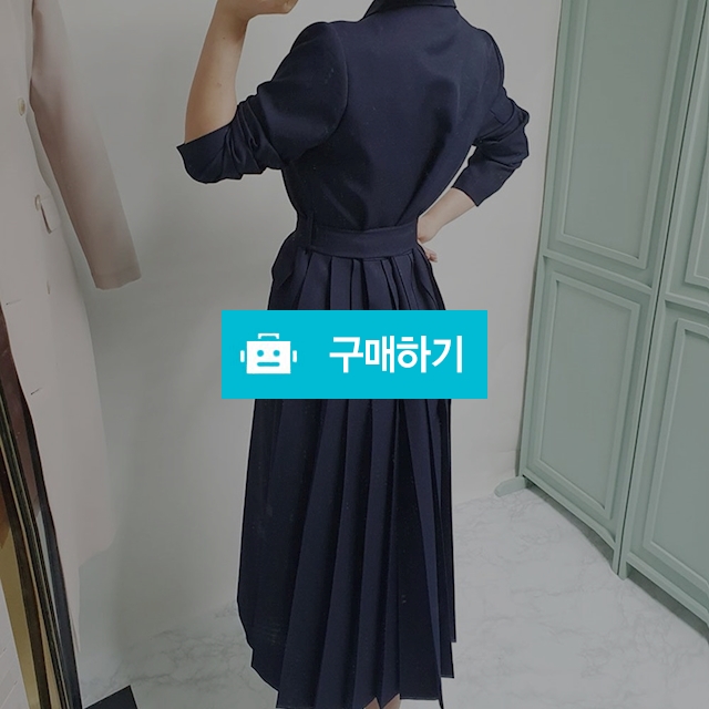 플리츠 주름 바바리 트렌치 하객 정장 오피스 롱 자켓 원피스 / 비컴 / 디비디비 / 구매하기 / 특가할인