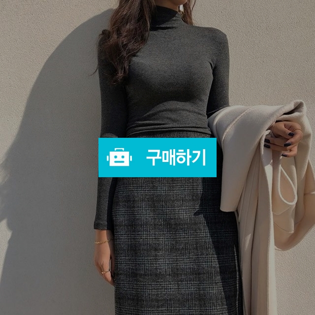 H라인 모직 울 체크 롱스커트 / 소이라인 / 디비디비 / 구매하기 / 특가할인