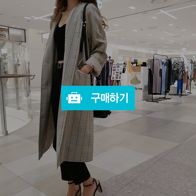 오버핏 싱글 롱 체크 트렌치 코트 / 소울드레스jy / 디비디비 / 구매하기 / 특가할인